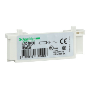 Модуль защитный LAD4RCU, резистор+конденсатор (RC), 110_240VAC, для TeSys фото