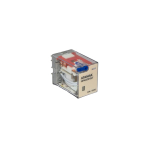 Реле 18F-4CO-012LT, 4CO, 5A(250VАС/30VDC), 12VDC, механический индикатор, кнопка тест, LED (A1-, А2+) фото