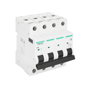 Выключатель автоматический TGB3-63L, 4P, 20A, хар-ка C, 15kA, 4M фото