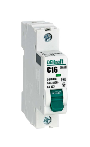 Выключатель автоматический ВА103-1P-040A-C, 1P, 40A, хар-ка C, 6kA, 1M фото