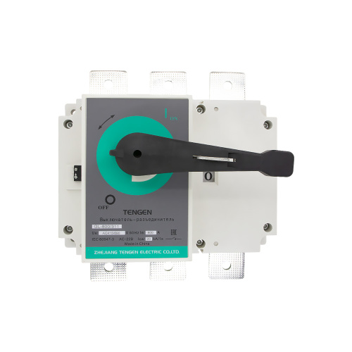 Выключатель-разъединитель GL-800/311, 3P, 800А, 415/690VAC, стационарная рукоятка, 1NO+1NC фото