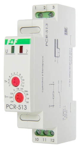 Реле времени PCR-513 230В АС 8А 1NO/NC IP20 фото