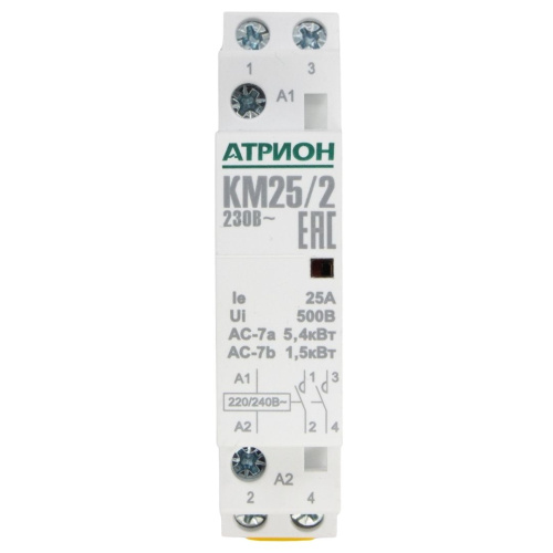 Контактор KM25/20, 2NO, 25A, 230VAC, механическая индикация, 1M фото