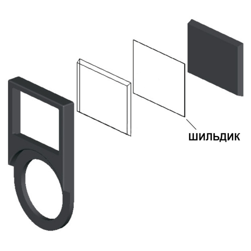 Держатель маркировки AX22-118, пластик, без шильдика, 25х18мм фото