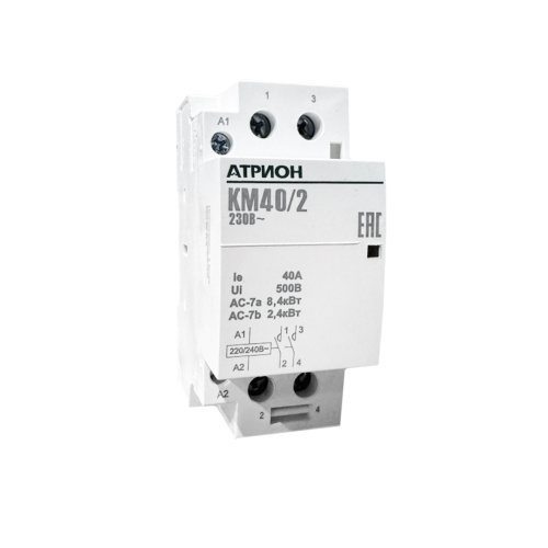 Контактор KM40/20, 2NO, 40A, 230VAC, механическая индикация, 2M фото