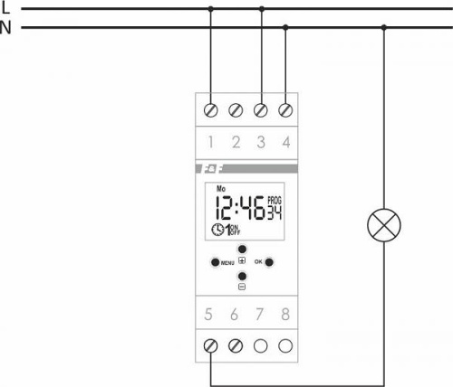 Реле времени PCZ-521 одноканальное 24-264В AC/DC 16А 1NO/NC IP20 фото
