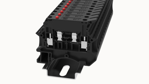 Клемма c держателем предохранителя 5х20mm, винтовая DC4-HE-LD24-01P-13-00Z(H), 6.3A, 24V, 2 присоед., 4(0,2_6)mm², чёрная, LED(10_30V) фото