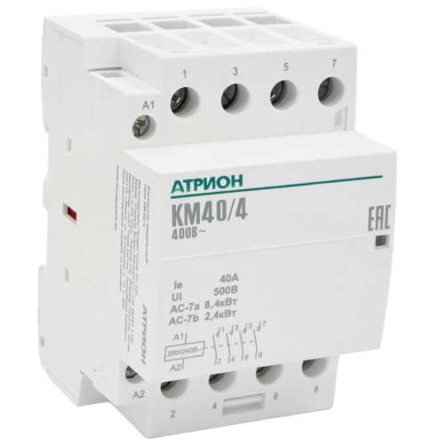 Контактор KM40/40, 4NO, 40A, 230VAC, механическая индикация, 3M фото