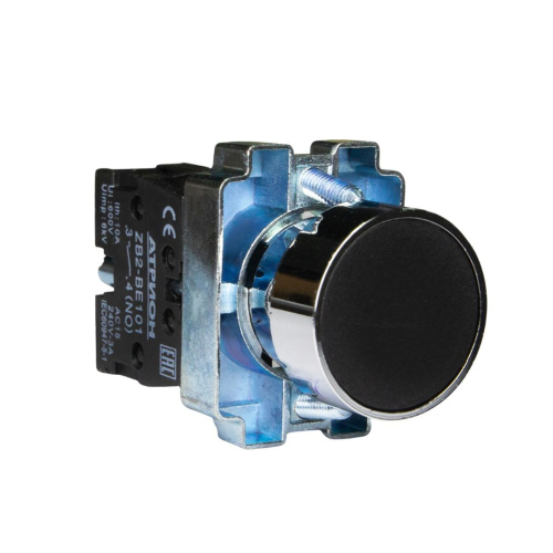 Кнопка XB2-BA21, 1NO, 3A(240VAC), черная, фронт IP40 фото