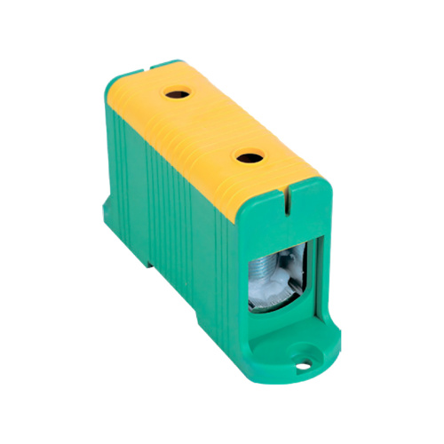 Клемма силовая вводная КВС 35-240мм2 желто-зеленая фото