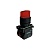 Переключатель LA37-B5K201RBDP, тип 1-2, 1NC, 3A(240VAC), красная рукоятка, подсветка 24VAC/DC, фронт IP66 фото