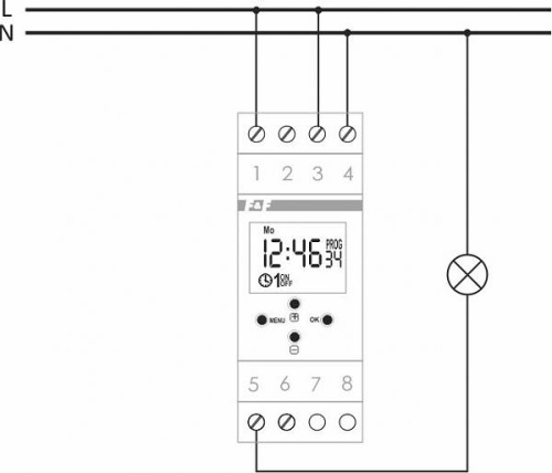 Реле времени PCZ-525 одноканальное 24-264В AC/DC 16А 1NO/NC IP20 фото