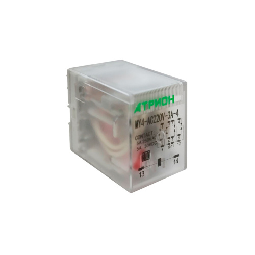Промежуточное реле MY4, 4CO, 3A(240VАС/28VDC), 220VAC, LED фото
