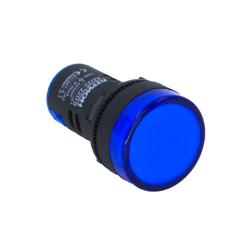 Лампа сигнальная AD22-22DS синяя, светодиодная, АС220 фото