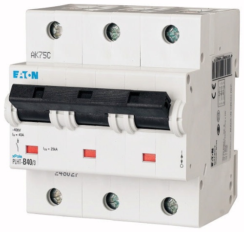Выключатель автоматический PLHT-C40/3, 3P, 40A, хар-ка C, 25kA, 4.5M фото