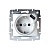 Розетка с/з + USB разъём матовое серебро KARINA 707-4388-181 фото
